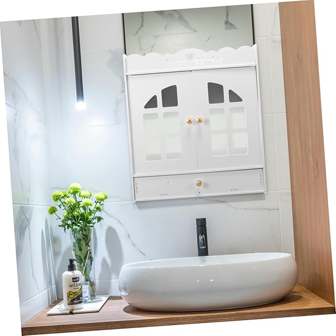 Bathroom Shelves Wall Mounted Restroom Organizer Wall Mount Cabinet for Bathroom Supplies