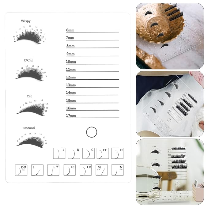 Beaupretty 1pc Eyelash Display Board Eyelash Grafting Supply Grafting Eyelash Holder T Tool Lash Tools for Eyelash Extensions Eyelash Storage Tray Pallets Glue Rack Acrylic Cosmetic