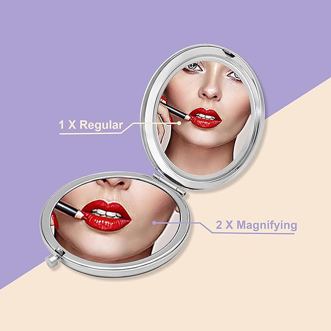 18th Birthday Gift for 18 Years Old Girls, Happy 18th Birthday Gift for Sister Niece Daughter Bestie, Folding Makeup Mirror for Her, Present Idea for Girls Turning 18 Years Old, 18th Bday Gift for Her