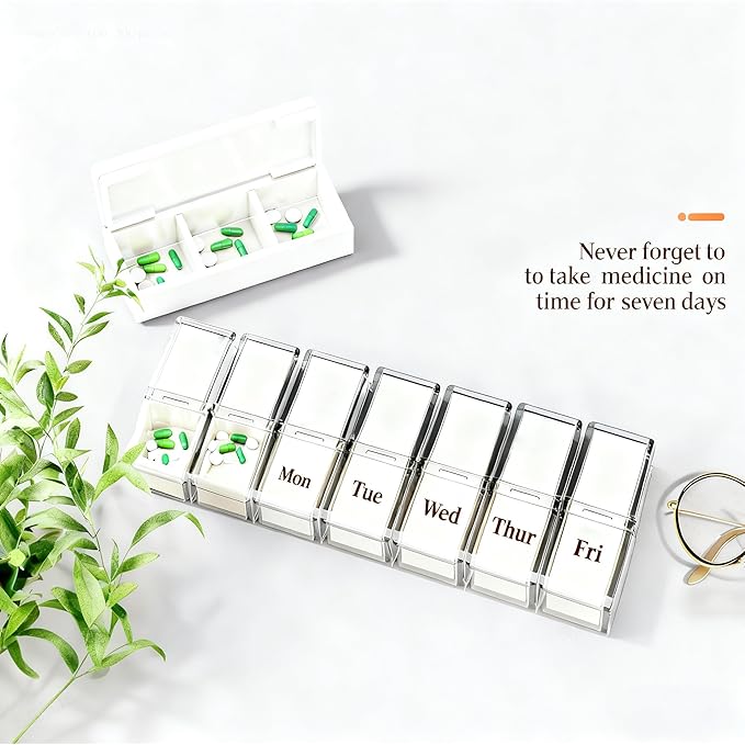3-Tier Medicine Storage Box Cabinet, Portable Medicine Cabinet with Plastic Handle, Multipurpose Medical Box with 7 Individual Boxes