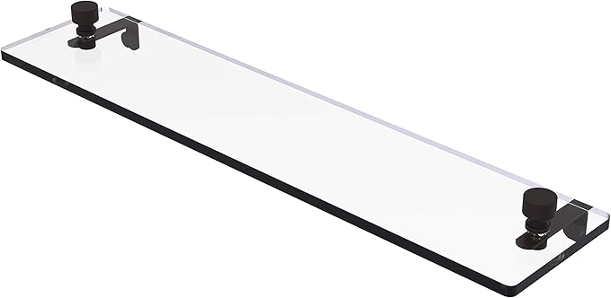 Allied Brass FT-1/22-ORB Ft 1 22 Foxtrot Inch Vanity Beveled Edges Glass Shelf, 22 Inch, Oil Rubbed Bronze