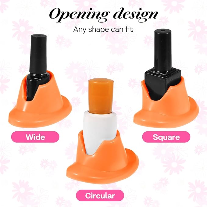 YUXIANLB 2PCS Nail Polish Bottle Holder Soft Rubber Nail Polish Bottle Holder Anti-Spill Bottles Stand Nails Holders For Painting Manicure Display Tools Nails Polishes Accessories Nailart Supplies