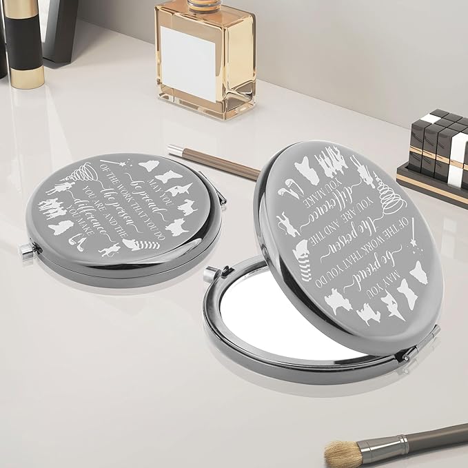 PLITI Wizard Movie Inspired Gift Fairy Tales Lover Gift May You Be Proud of The Work That You Do Compact Mirror for Wizard Movie Fans (Be Proud WOZ CMbl)