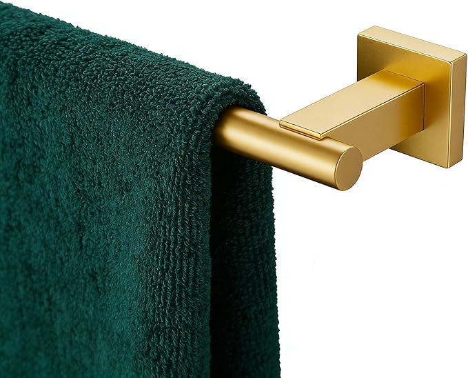 Miyili Bathroom Towel Bar 24-Inch Towel Rack Stainless Steel Bath Towel Hanger Wall Mount Gold Finish, A02G60A