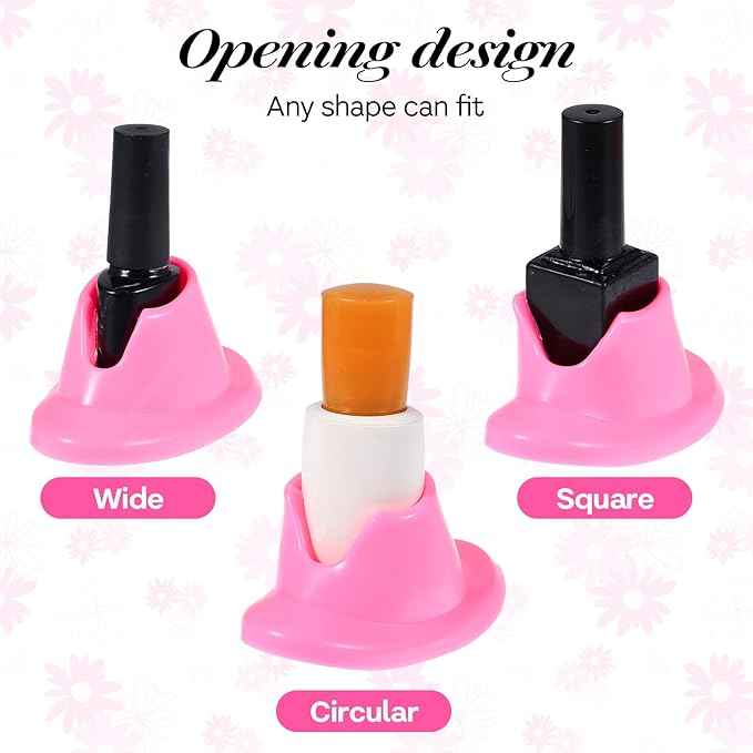 YUXIANLB 2PCS Nail Polish Bottle Holder Soft Rubber Nail Polish Bottle Holder Anti-Spill Bottles Stand Nails Holders For Painting Manicure Display Tools Nails Polishes Accessories Nailart Supplies