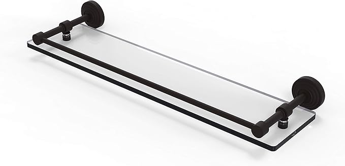Allied Brass WP-1/22-GAL-ORB Waverly Place 22 Inch Tempered Gallery Rail Glass Shelf, 22-Inch, Oil Rubbed Bronze