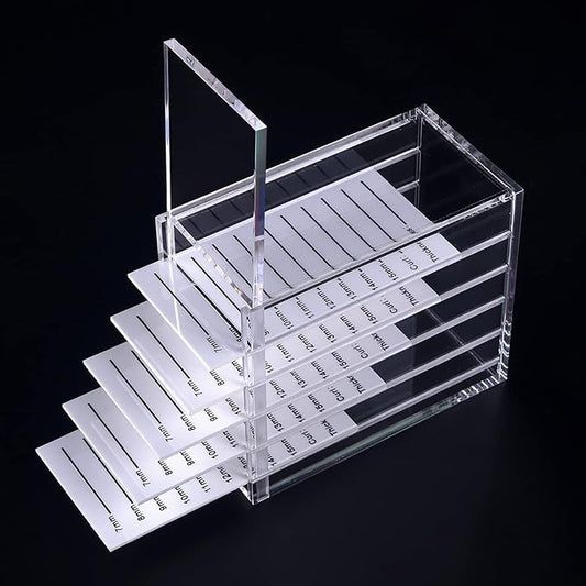 Lash Organizers and Storage, Small 5-Layer Lash Trays for Lash Extensions,Transparent lash tray Organizer, Eyelash Storage Box.