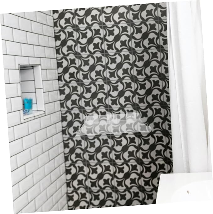 MAGICLULU Wall Mounted Acrylic Shelf for Bathroom Storage Floating Shower Shelf Waterproof Easy Installation Space-Saving Design Suitable for Home and Travel