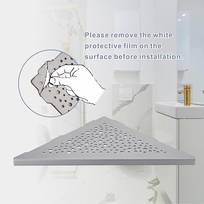 HIDROP Corner Shower Shelf 10" Triangular (Brushed)