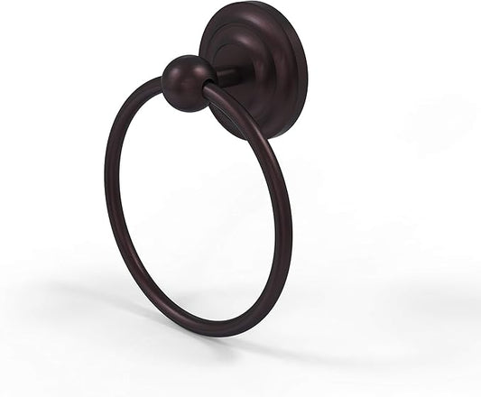 Allied Brass QN-16 Que Collection Towel Ring, Antique Bronze