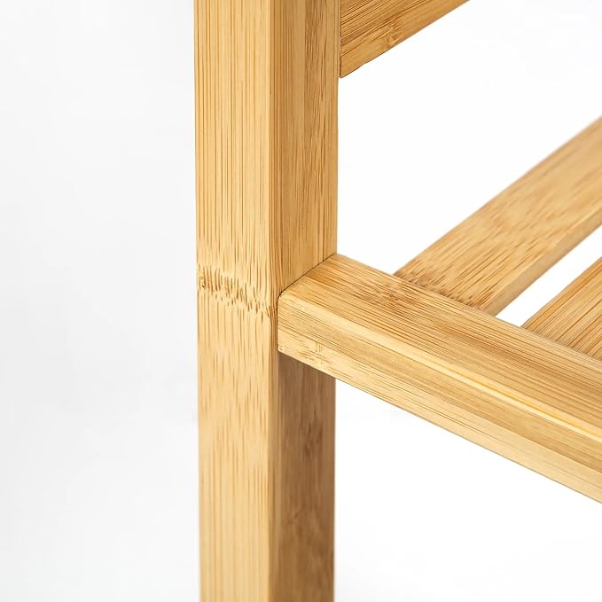 30-inch Three Tier Free-Standing Bathroom Shelf, Bamboo, Adult