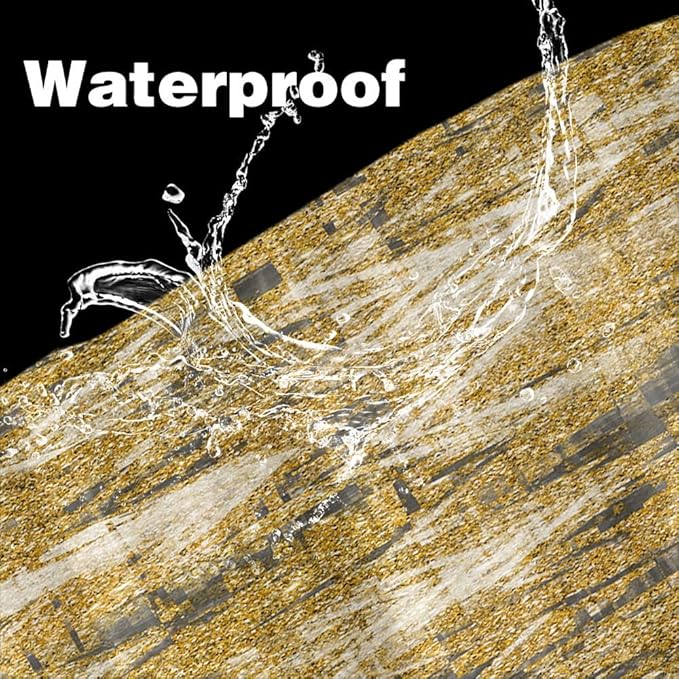 JAWO Gold Shower Curtains for Bathroom, Golden Yellow Glitter Sparkle Bling Waterproof Fabric Decorative Shower Curtain, Washable Luxury Elegant Fancy Glam Metallic Bath Curtain, 70X75IN