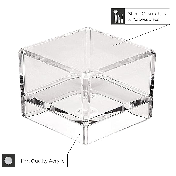 Zadro Acrylic Cube Beauty Organizer