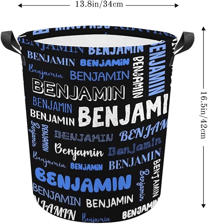 ZOE DAVISON Custom Laundry Basket for Kids,Personalized Laundry Hamper for Kids Baby Adults,Collapsible Clothes Storage Organizer,One Size