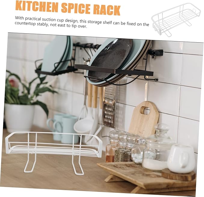 SOLUSTRE Multifunctional Wall-Mounted Storage Shelf for Toiletries and Cosmetics Sturdy Iron Organizer Elegant Finish for Bathroom and Kitchen Spaces