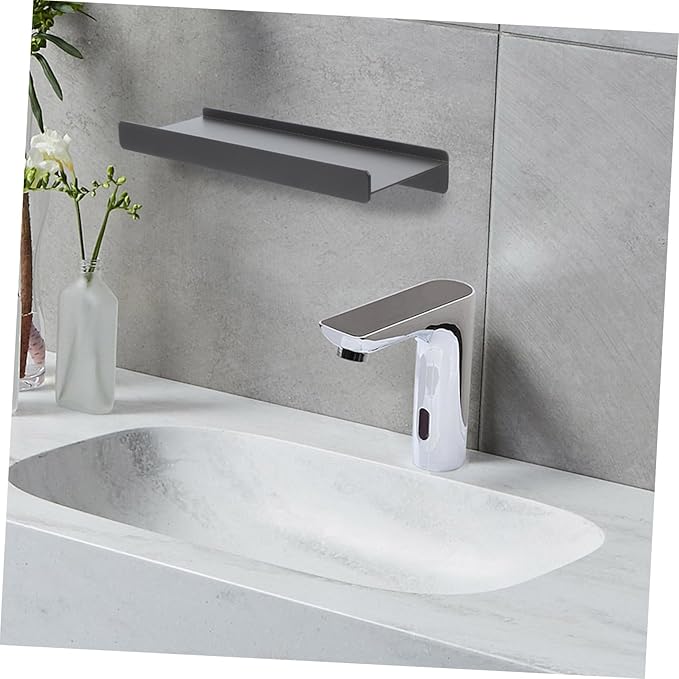 Aluminum Alloy Bathroom Shelf Organizer Wall Mounted Floating Rack for Makeup Storage Space-Saving Partitioned Design Humidity-Resistant Kitchen Wall Shelf