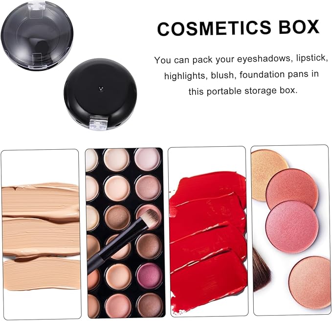 DOITOOL 24pcs Small Eyeshadow Storage Case for Makeup Compact Blusher Box for Travel and Daily Use Empty Eyeshadow Organizer for Cosmetic Sub Packaging