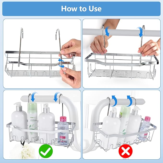 Shower Chair Caddy, Shower Caddy For Chair, Bathroom Showers Basket for Elderly, Pregnant, Patient, Handicap