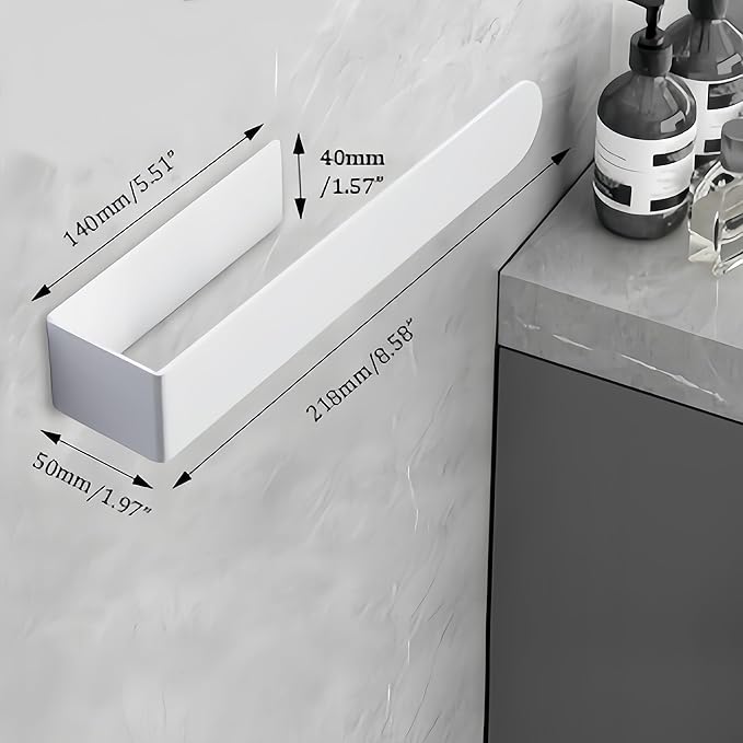 SEIDO Hand Towel Holder, Heavy Duty Self Adhesive Towel Bar ?€? No Drill Stick on Wall, SUS 304 Stainless Steel Towel Rack for Small Bathroom, Kitchen, RV, White