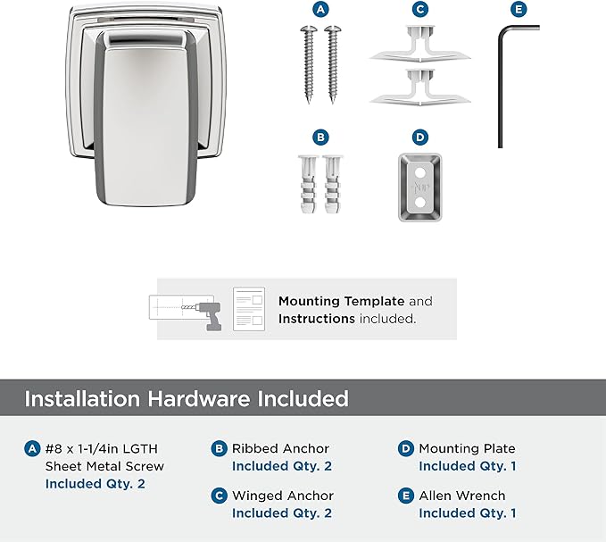 Amerock BH3603026 | Chrome Single Robe Hook | 2-1/8 in. (54 mm) Length Towel Holder | Revitalize | Towel Hook for Bathroom | Bathroom Hardware | Bath Accessories