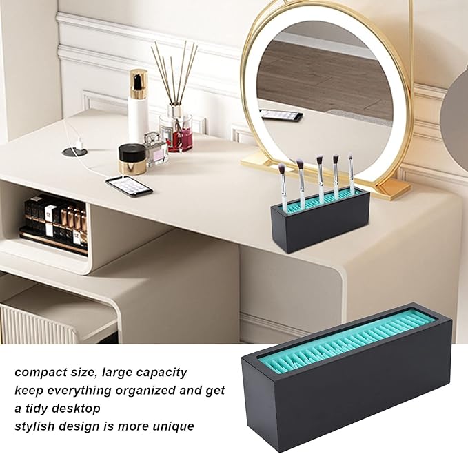 ZJchao Silicone Make Up Brush Holder, Brush Drying Rack Makeup Brushes Holder Organizer Brushes Drying Storage Stand Tools Container Brushes Storage Stand Practical Tools