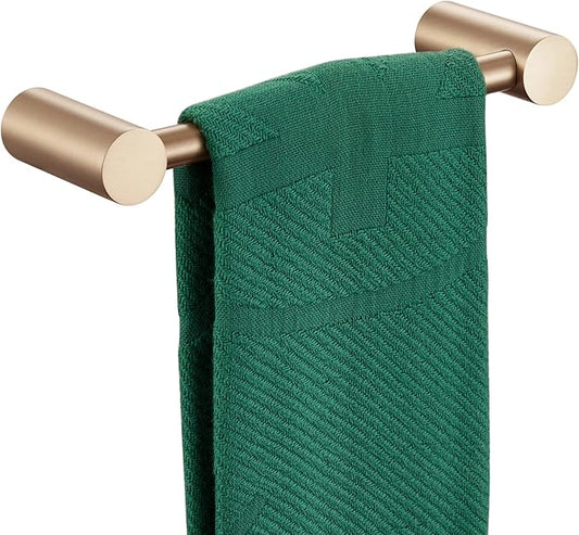 KOKOSIRI Bathroom Hand Towel Rings 9-Inch Hand Towel Holder Wall Mounted Bathroom Hardware Accessories Champagne Bronze Stainless Steel, B4007CPG-L9