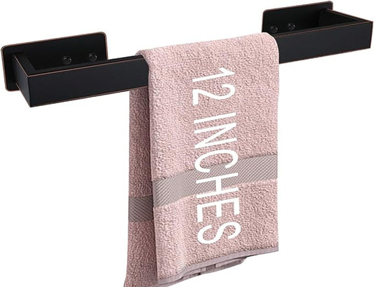LANC ORB Hand Towel Holder 12-Inch Self-Adhesive Towel Bar for Bathroom Wall Mounted and No Drilling Towel Ring, Sticky on Kitchen Bathroom Towel Rod Oil Rubbed Bronze, A8310ORB-L3