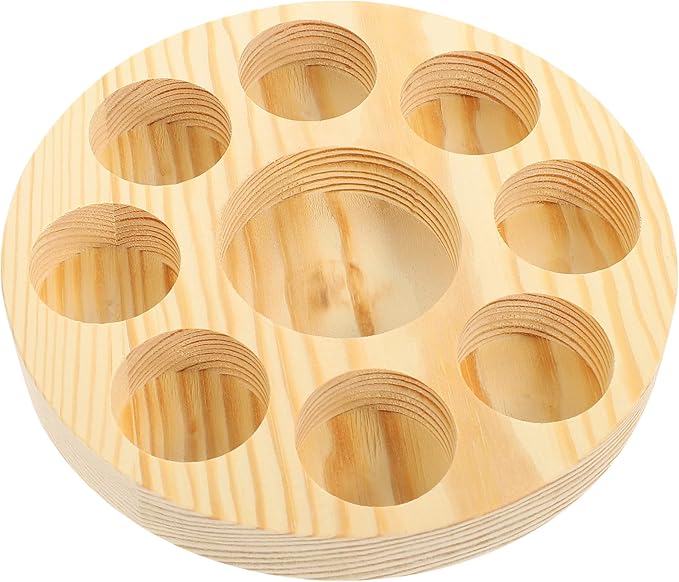 Beaupretty Essential Oil Storage Rack Small Bottle Tray Nail Polish Organizer Wooden Essential Oils Display Holder for Home Salon