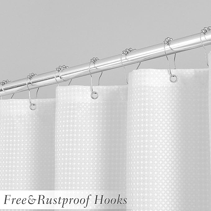 Hokibero Plant Shower Curtain 78 inches Long Mountain Forest Nature Tree Fabric Shower Curtains for Bathroom Water Repellent Woodland, 72 x 78 inch, Autumn Yellow