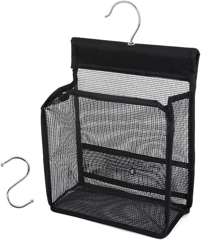 Hanging Mesh Shower Caddy Organizer Bathroom Storage Bag with Hooks for College Dorm, Gym, Swimming,RV and Travel