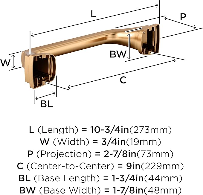 Amerock Revitalize Champagne Bronze 9 inch (229mm) Towel Bar, BH36035CZ