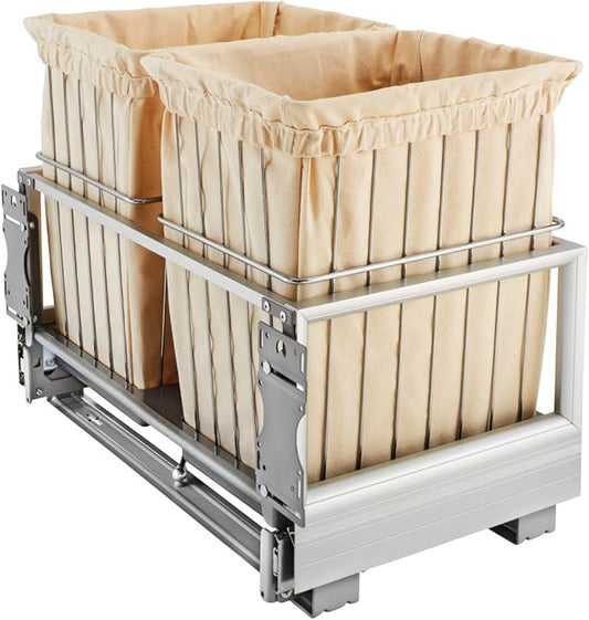 REV-A-SHELF Steel Wire Pullout Hamper for Vanity/Closet Applications w/Soft/Open Close