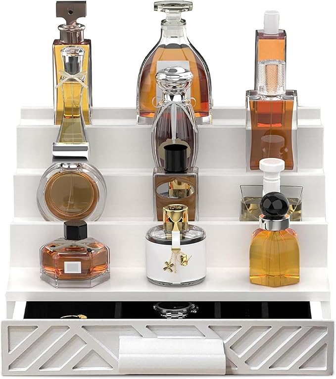Cologne Organizer for Men - Multi Tier Drawer Organizer & Dresser Organizer Countertop - Perfume Holder | Cologne Stand For Men - Perfume Organizer for Women