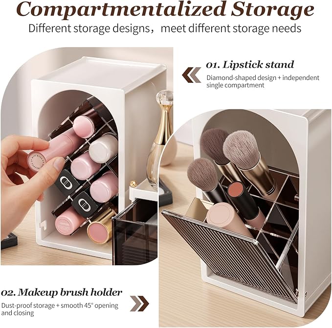 Modular Makeup Organizer, Clear Acrylic Cosmetic Storage Box with Drawer, Vanity Countertop Organizer for Makeup, Skincare and Beauty Accessories – Multiple Styles