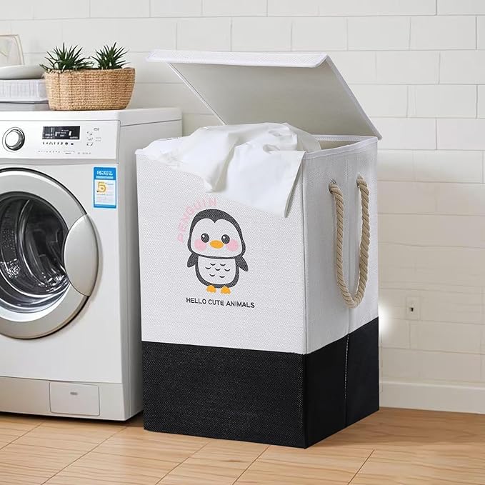 Laundry Hampers with lid,Hampers for Bedroom,Laundry Baskets with Handles,Collapsible Laundry Baskets,Hampers for Toys,Clothing,Pillow sheets,Living room Decoration Basket