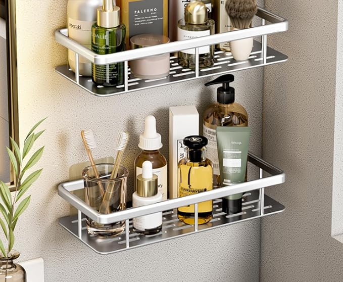 Storage Shelves Bathroom washbasin Storage Kitchen, Double Patch Square Basket-