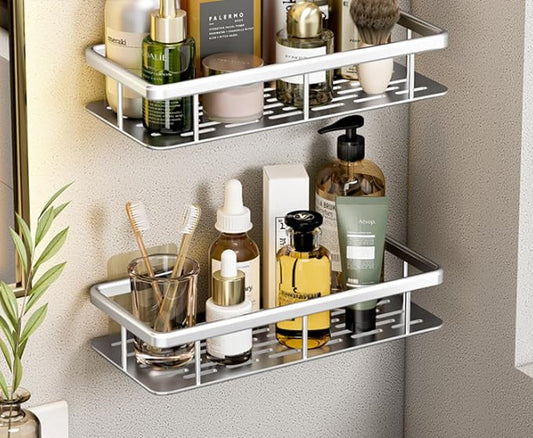 Storage Shelves Bathroom washbasin Storage Kitchen, Double Patch Square Basket-