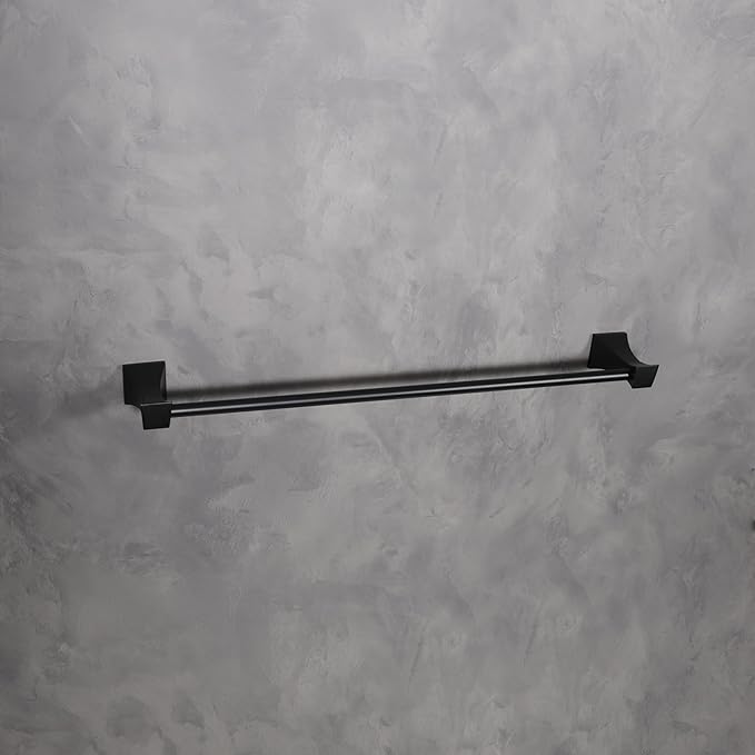 Bath Towel Bar, GALIM GLQPT-P, Towel Rail for Bathroom Wall Mounted, Heavy-Duty Bathroom Towel Holder Organizer, Stainless Steel Minimalist Home Decor Towel Rod, Matte Black Finish