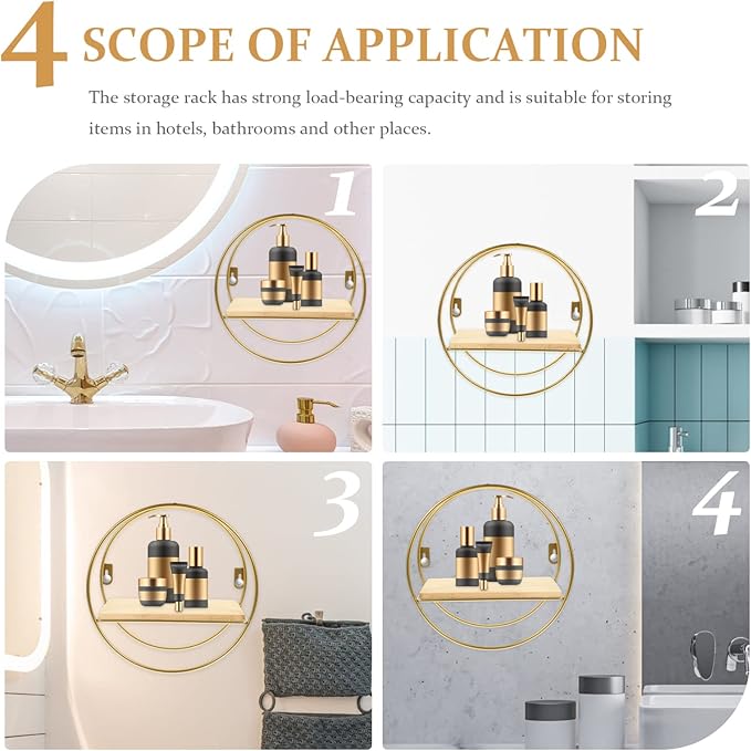 Cabilock Bathroom Shelves Over Toilet: Iron Storage Holder Rack for Cosmetics and Supplies