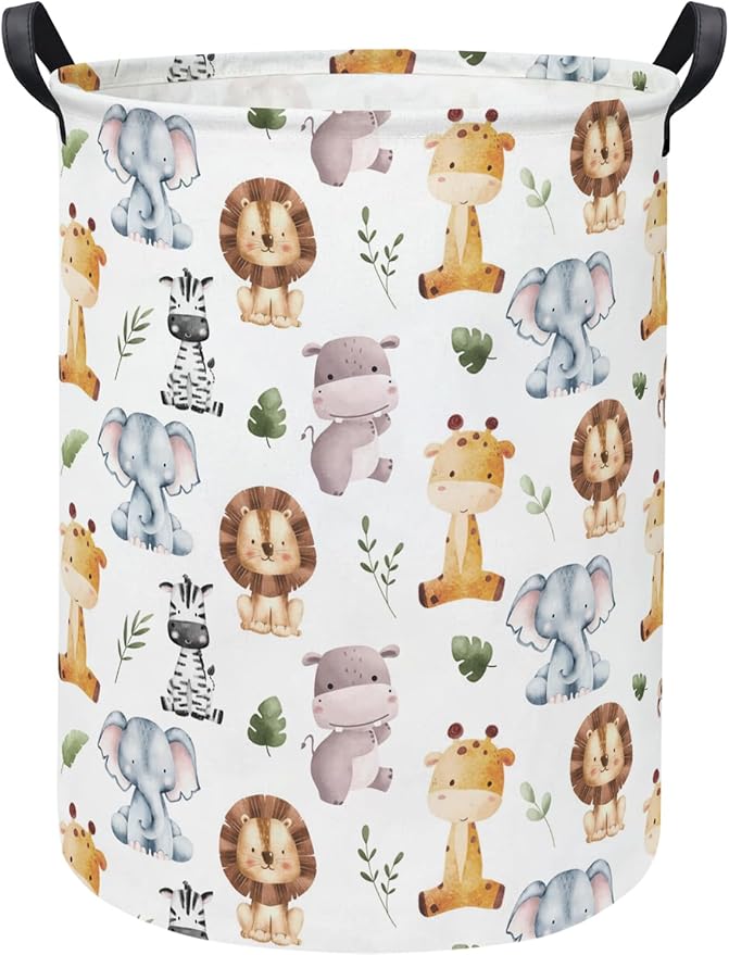 Baby Laundry Hamper kids laundry Basket Waterproof Storage Bin for Bedroom Toy Clothes Organizer Basket Woodland Animals Room D??cor(Cute Animals)