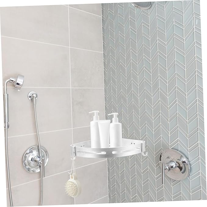 MAGICLULU Wall-Mounted Storage Rack Space Aluminum Shelf for Bathroom and Kitchen Easy to Install Silver Finish for Organizing Toiletries and Towels
