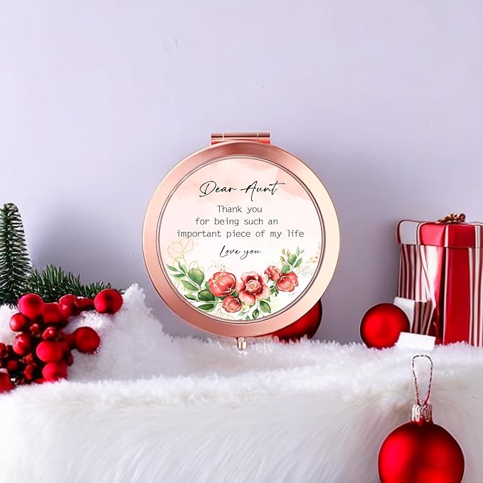 Aunt Gifts for Aunt Birthday, Compact Mirror, Auntie Gift Ideas