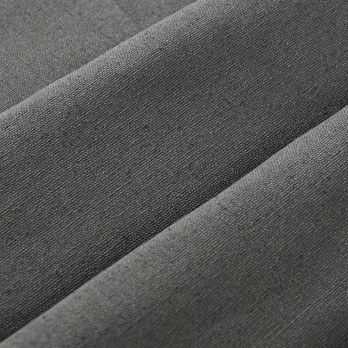 Farmhouse Shower Curtain,Beige and Gray Stripe,Button Curtain,Linen and Cotton Woven Fabric,Rustic Charm Country Chic Style,72x84 in