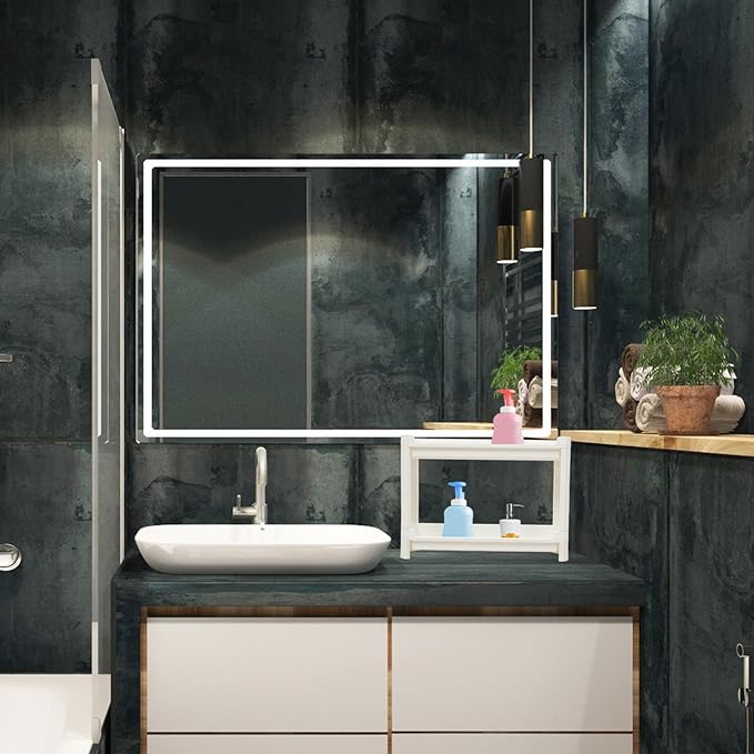 PRETYZOOM Toilet Storage Rack Floor Shelf for Bathroom Home Plastic Rack Corner Storage Shelf