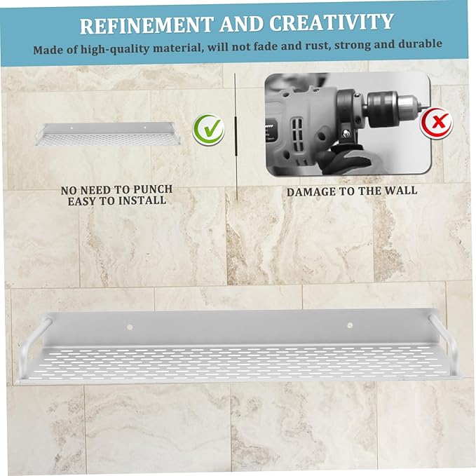 Unomor Practical Wall Storage Shelf Bathroom Rack Over The Toilet Storage Sundry Rack