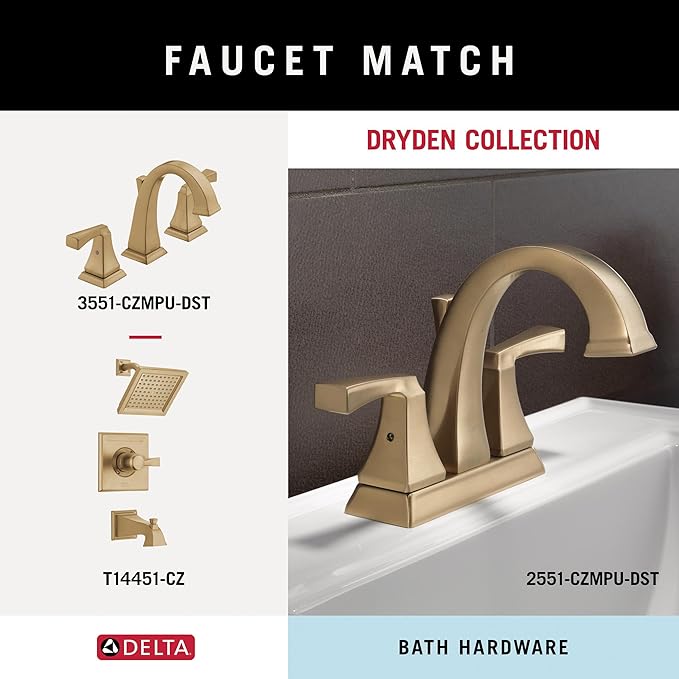 Delta Dryden (1-Pack) Hand Towel Holder Champagne Bronze Towel Racks for Bathroom Wall Square Towel Ring Holder for Bath Towel Hanger for Kitchen, Bathroom Accessories 75146-CZ