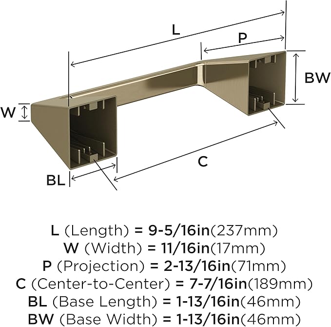 Amerock BH36001BBZ | Golden Champagne Pivoting Double Post Toilet Paper Holder | 9-5/16 in. (237 mm) Toilet Tissue Holder | Blackrock | Bath Tissue Holder | Bathroom Hardware | Bath Accessories