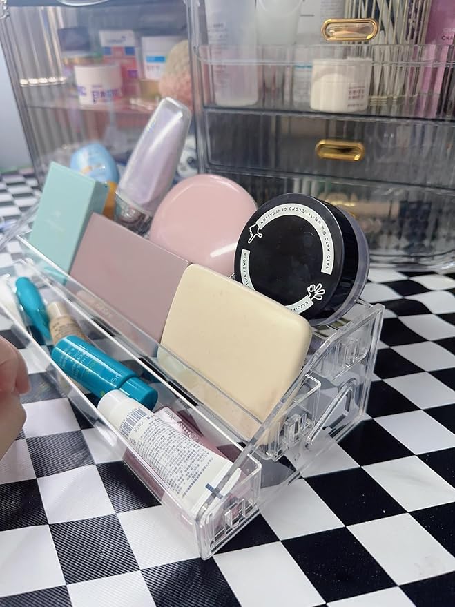 desdemona Nail Polish Organizer 3 Layers Acrylic Display Rack Storage Rack, Clear Essential Oil Stand Holder,Makeup Organizer No Tool Needed Assembly (3-layer)