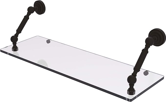 Allied Brass DT-1-24 Dottingham Collection 24 Inch Floating Glass Shelf, Oil Rubbed Bronze