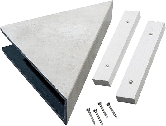Palisade Vinyl Waterproof Corner Shower Shelf in Wintry Mix